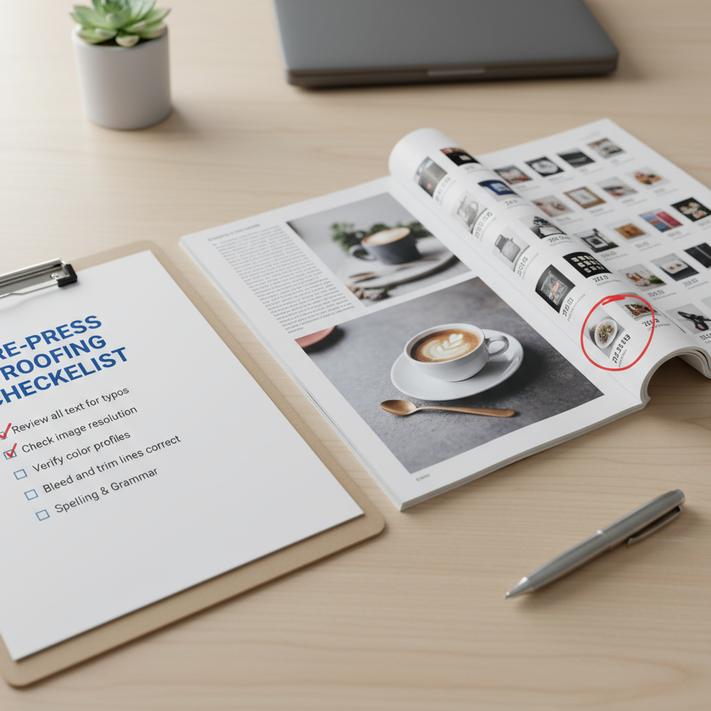 Checklist with proof pages